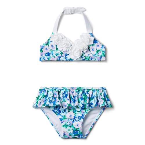 Janie and Jack Girls' Floral Two Piece Swimsuit (Toddler/Little Big Kids)