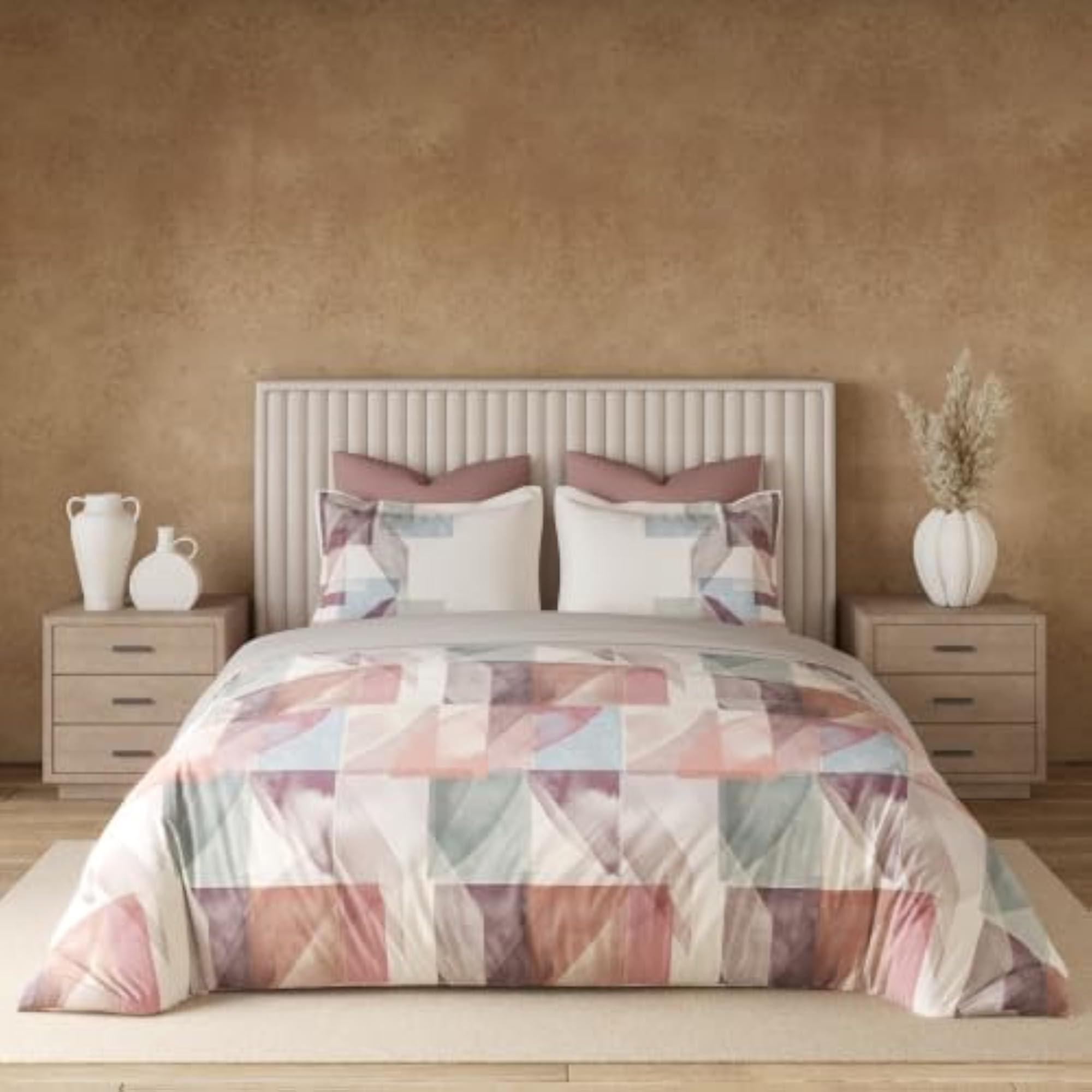 D?Decor King Size Bedsheet - 100% Cotton, 164TC, Soft, Breathable ? Premium Bedsheet Set with 2 Pillow Covers ? Elegant Design