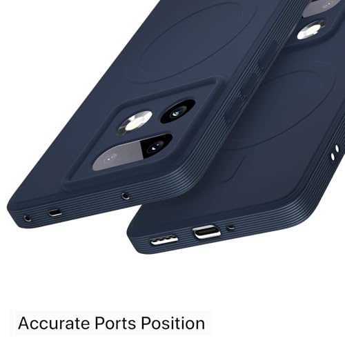 Image of Pikkme Back Cover for Realme 16 Pro Plus 5G Soft Matte Silicone Mag-Safe Design (Mag-Safe Not Support) Camera Protection | Slim Fit Bumper Cover (Blue)