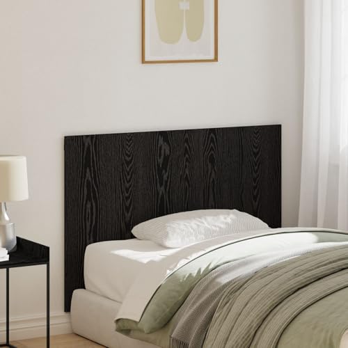 Gecheer Cabecero de Cama Moderno de Madera de Ingeniería Roble Negro   Diseño Montado en la Pared