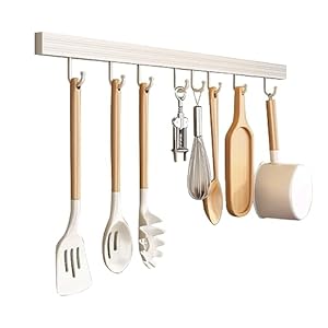 Kitchen Walls Won’t Damage Suction Cups, Movable Suction Cups & 8 Rows, Strong, Kitchen Suction Cup, Hooks, Vacuum, Strong, Towel Rack, Waterproof, Kitchen Tool Hook, Bathroom Hook, No Drilling Required, Storage Hook, Accessory Storage, Kitchen Storage, Organization, Door, Stylish, Hanging (White)