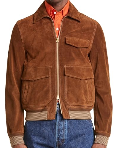 Suede A-2 Bomber Jacket The Jackal 2024 The Day Of Eddie Brown Redmayne Leather Jacket2