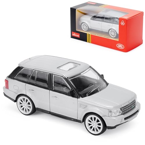 CMJ Voiture Miniature Range Rover Sport 1:43 en Fonte sous Pression - Argent - Modèle de Collection détaillé - Produit sous Licence Officielle