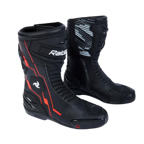 Image of Raida Aeroprix Racing Boots | CE Waterproof Motorcycle Boots | Replaceable Toe Sliders | TPU Shin, Ankle & Heel Protection | Anti-Skid Sole | Track & Street Riding Boots