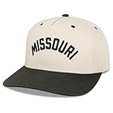 Legacy NCAA Officially Licensed Baseball Hat, Missouri Tigers, Lightweight Cap for Men & Women, Heritage Twill Adjustable (HTA), Stone/Black, One Size Fits Most, Adjustable Closure