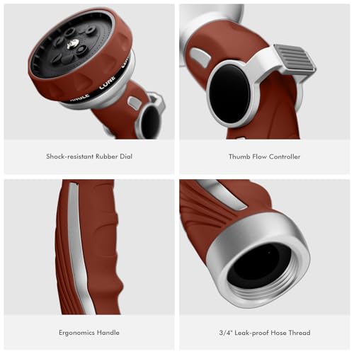 Image of RESTMO Hose Nozzle Heavy Duty, Metal Water Hose Sprayer for Garden