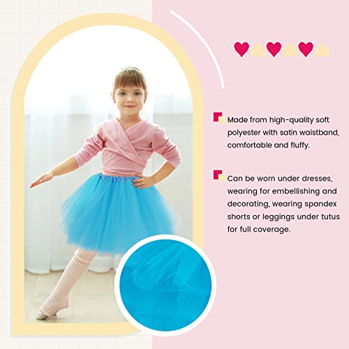 Simplicity Tutus For Girls Kids Girls 4 Layered Tulle Skirt For Girls Tutus For Toddlers Blue Tutu, Peacock Blue, 2-5 Years #TOP4