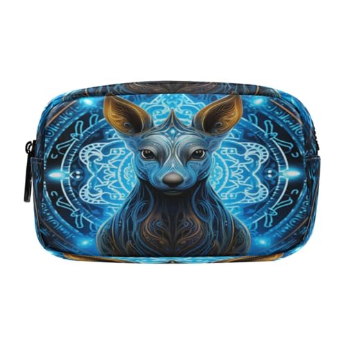 Canguro Chiaro Astuccio per Matite per Trucco Cosmetico per Penne per Studenti Ragazze Ragazzi fantasia blu
