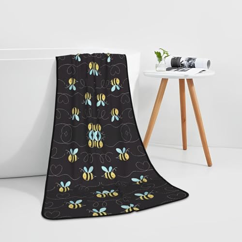 Serviette en velours corail imprimé bourdon pour un bain confortable et doux - 6