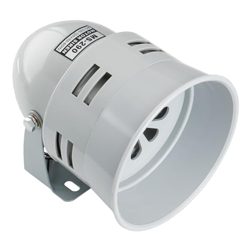 Baomain Motor Siren AC220V 110DB 0.5A Sound Alarm Industrial Accessory Grey MS-290 (220, Volts (AC))