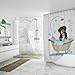 GABSHAIM Lovely Shower Curtain Funny Cane Corso Dog in A Bathtub Shower Curtains Cute Bath Curtain with Hooks Waterproof Bathroom Bathtub Decor for Pet Lover 72x80 Inch