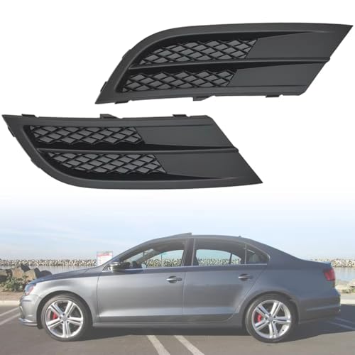 Rejilla de luz antiniebla derecha para VW Jetta 2015 a 2017 en acabado negro mate 4