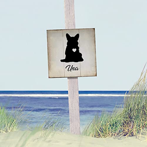 Plaque en bois Shiba personnalisée pour déco murale rustique