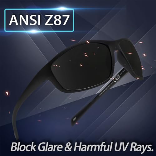 WISTON XL Z87 Sunglasses for Big Wide Heads Men Women TR90 Ultralight Wrap Around Shades UV400 Safety Glasses W87003