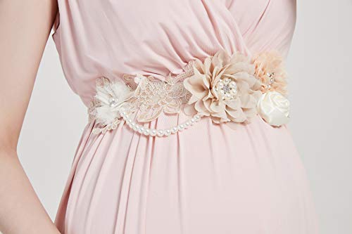 FANFAN Maternity Belt for Pregnant Wedding - Bridal Sash Belt Y012