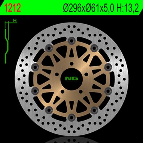 Disque de frein NG 1212 Ø296mm pour moto Kawasaki Ninja, composant de freinage haute précision.