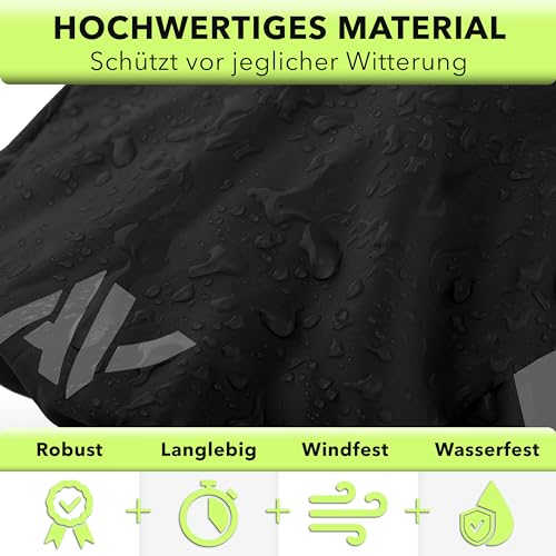 AVANA Regenschutz für Fahrradhelm Reflektoren Helmüberzug reflektierende Abdeckung wasserdichter Regenüberzug (Schwarz)