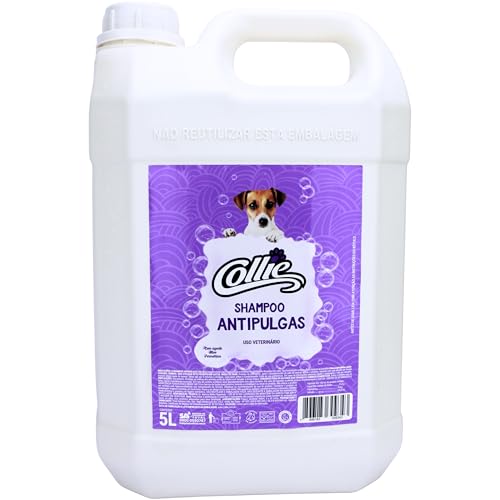 Collie Shampoo De Pêlos Para Cães Antipulgas 5 Litros Roxo