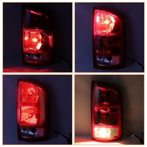 Nakuuly CH2801147 CH2800147 Tail Lights Assembly Compatible With 2002-2006 Dodge Ram 1500 2500 3500 Pickup Driver And Passenger Side Taillights Brake Signal Rear Lamp thumb #3