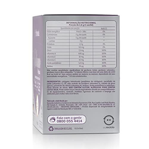 Colágeno Verisol Hidrolisado - 30 Sticke de 2.8g Neutro, Sanavita