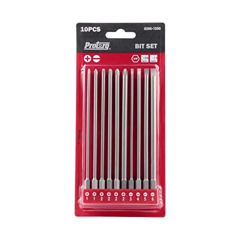 Protorq PH Bit Set, 6 Inch w/Plastic Holder，10pieces Cover