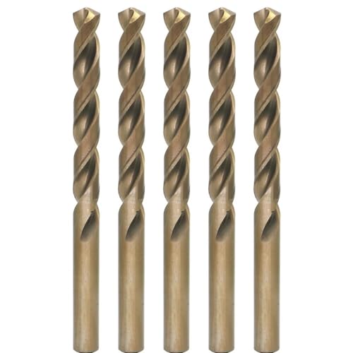 Metric Cobalt Drill Bits 11mm 5PCS, M35 high Speed Steel, high Hardness Straight Shank Drill, Mechanical or Hand Drill for Drilling, Suitable for Stainless Steel, Iron, Copper and Aluminum.