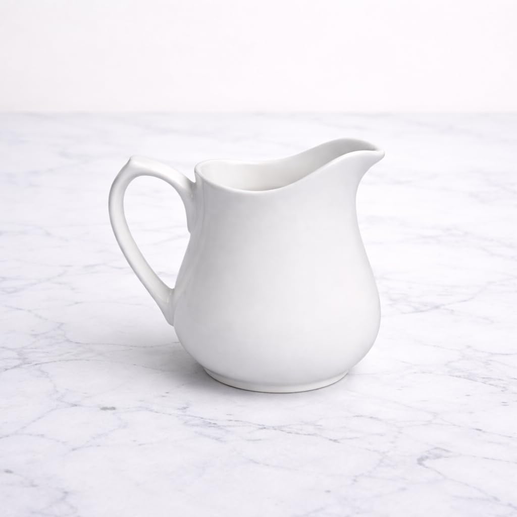 Small White Bone China 125 ml Sauce Boat or Tea or Gravy Pot Creamer Milk Pot Microwave and Dishwasher Safe (125 ml)-image-44