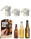 Blast Cap Décapsuleur Blaster, Lanceur de Bouteilles, Gadget Imprimé 3D pour Bière, Soda et Vin, Convient pour 300 ml 500 ml, Cadeau Fantaisie Parfait pour Adultes (Noir 2SET#)