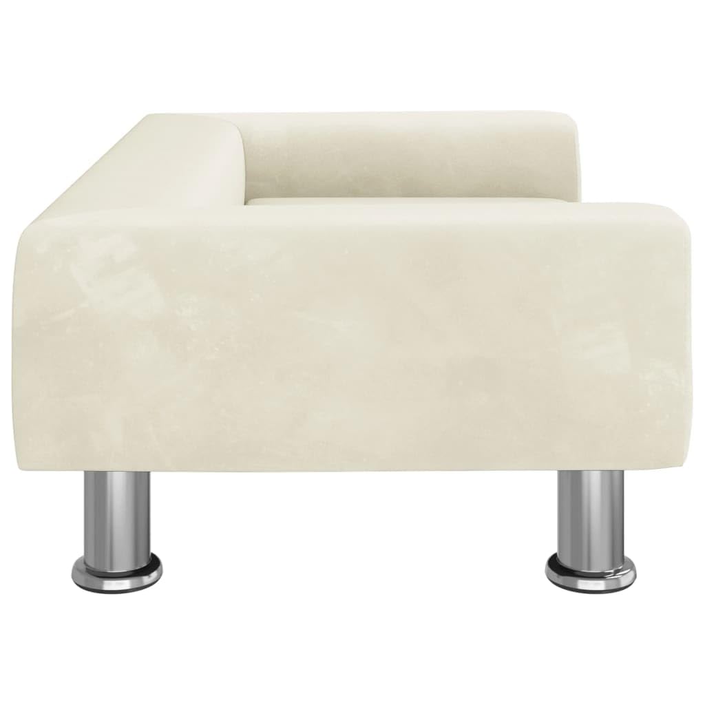 Homgoday Śmietankowe aksamitne legowisko dla psa 70 x 45 x 26,5 cm, legowisko dla psa dla zwierząt domowych i kota struktura łóżka dla psów produkt dla zwierząt domowych i zwierząt