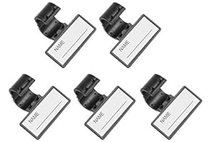 Beautyflier 5 Pcs Plastic Name ID Identification Tag Clip for Stethoscope Tube Replacement Accessories (Rectangle)