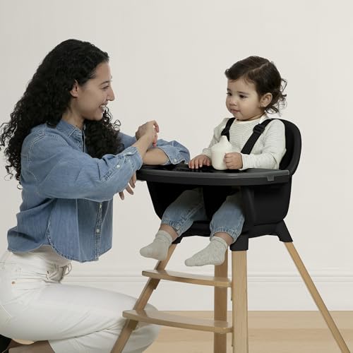 Image of Delta Children - babyGap Otto 3-in-1 High Chair - High Chair Converts to Toddler Dinning Chair and Booster Seat - Dishwasher Safe Meal Tray - FSC-Certified Wood, Black