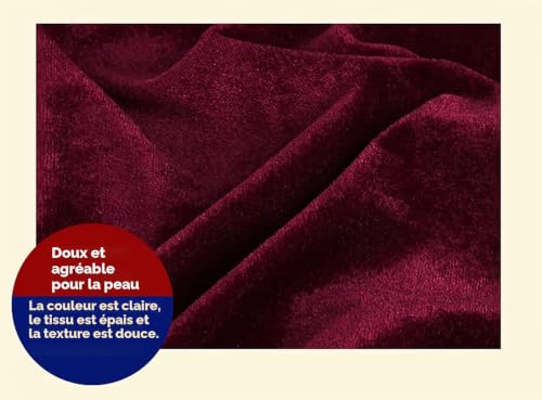 Yimihua Tissu Velours pour Couture Ameublement matière Extensible Velours écrasé en Tissu Matériel Rideaux Coussin Robe Coudre Vestes 100cm x 160cm(Color:Le Noir) – vue 5