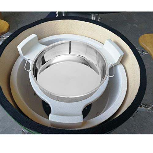 Mixrbbq Stainless Steel Drip Pan, Big Green Egg Grilling Accessory, Also Fit Weber Kettle Charcoal Grills Pizza Cake Baking Tray, 13-Inch Diameter Round … #TOP4