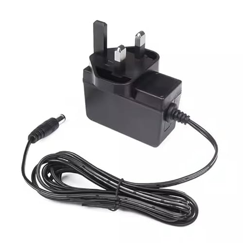 9V 2A Power Adapter, AC 100-240V to DC Converter with Plug (Type G/Male to Female) - Compatible with LED Strip, Cameras, Routers, Smart Devices, 120cm Cord (Global Voltage)