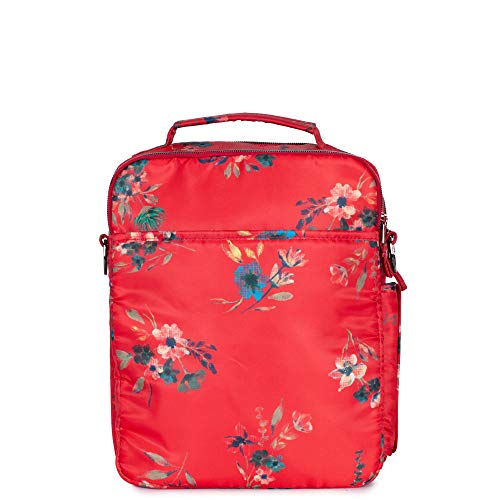 Lug Compass Shoulder Pouch, Bouquet Red