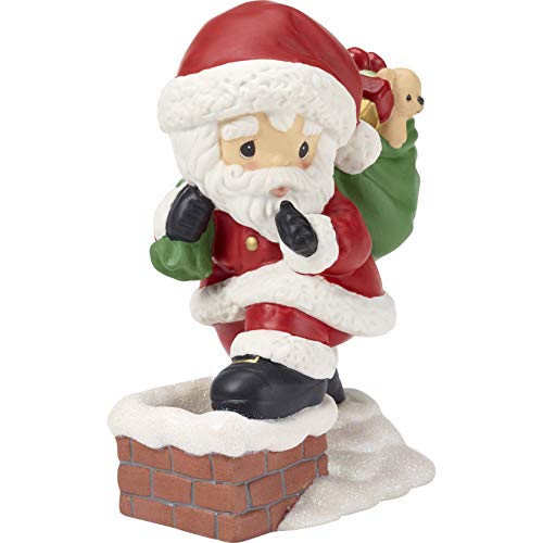 Figurine Père Noël Precious Moments statuette décoration table Noël multicolore