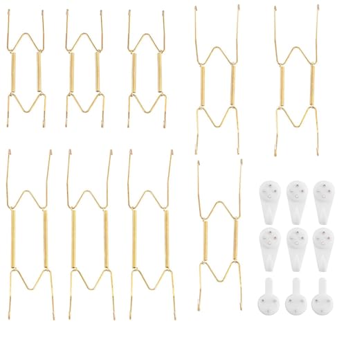 9 Pcs Plate Hangers for Walls W Shaped Hooks for Decorative Plates