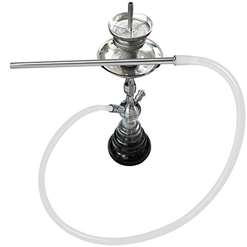 Conijiwadi Shisha Schlauch Aluminium Vorbau Silikon Shisha-Schlauch Shisha Wasserpfeife Party Bar Supplies 1.8M, Weiss – Bild 5