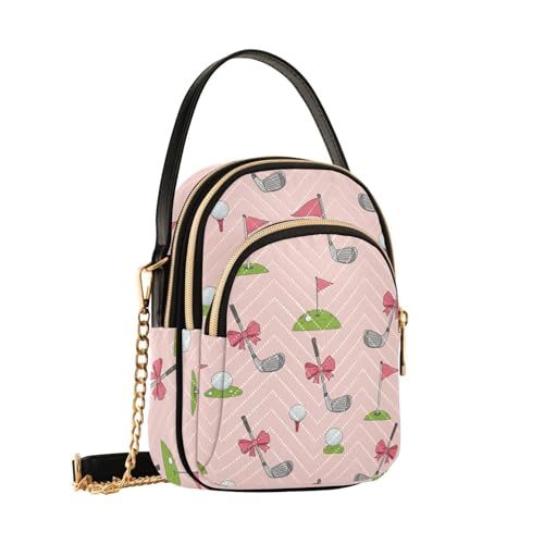 Image of MCHIVER Golf Crossbody Bag for Women Cell Phone Purse Wallet with Removable Chain Shoulder Handbag