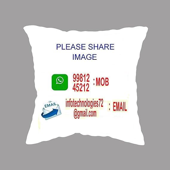 Printme Complete Pillow Customized With Your Photos, Best For Birthday (12 X 12 Inch), Satin, Valenting Gift, Multicolour - Polyester