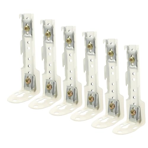 Homoyoyo 6pcs Wall Mount Bracket Curtain Track Supplies Fixing Fittings for Studios Apartments Offices Easy