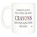 Funny Sarcastic Coffee Mug Crayons Novelty Sarcastic Cup For Work