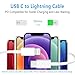 RCTech USB C to Lightning Cable 3Pack 6FT [MFi Certified] iPhone Fast Charger Cable USB-C Power Delivery Charging Cord for iPhone 14/13/12/11/XS/XR/X/8/iPad, White