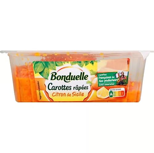 Bonduelle Carottes râpées au citron de Sicile - La barquette de 320g