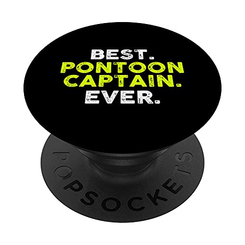 Best Pontoon Capitán Ever Funny Boat Lover Pontón Barco PopSockets PopGrip Intercambiable