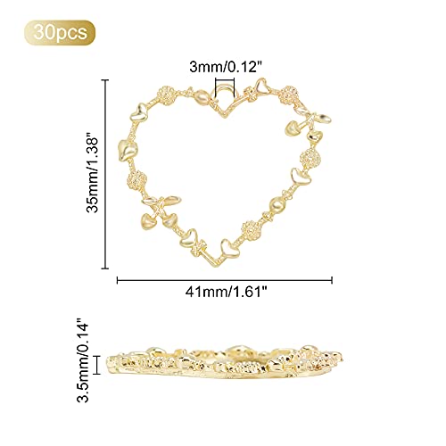 PandaHall 30 pz Ciondolo Cuore Vuoto, Ciondoli in