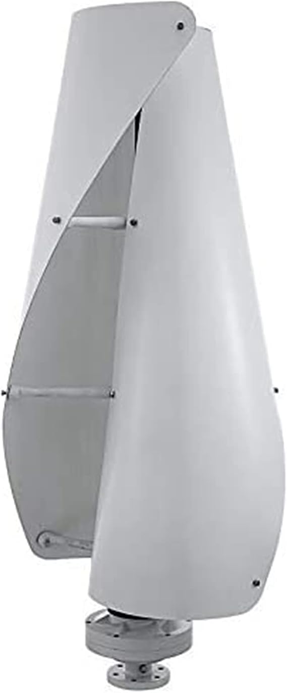 5000W No Noise Spiral Wind Turbines,12V 24V 48V 2 Blade Home Wind Turbines with Controller (White)