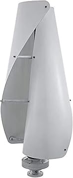 5000W No Noise Spiral Wind Turbines,12V 24V 48V 2 Blade Home Wind Turbines with Controller (White)