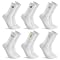 Utensilsto 6 Paar Tennissocken Herren 39-42 Sportsocken Weiße Socken mit Brezel Bratwurst Motiv Bier Socken Baumwollesocken Crew Socks für Tennis Sport Lauf, Lustige Bier Geschenke für Männer