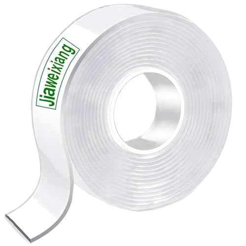 Double Sided Mounting Tape Heavy Duty, Clear Multipurpose Removable Sticky Strips, Reusable Strong Wall Tape Picture Hanging Strips Poster Carpet Tape(3.0m * 2.0cm)